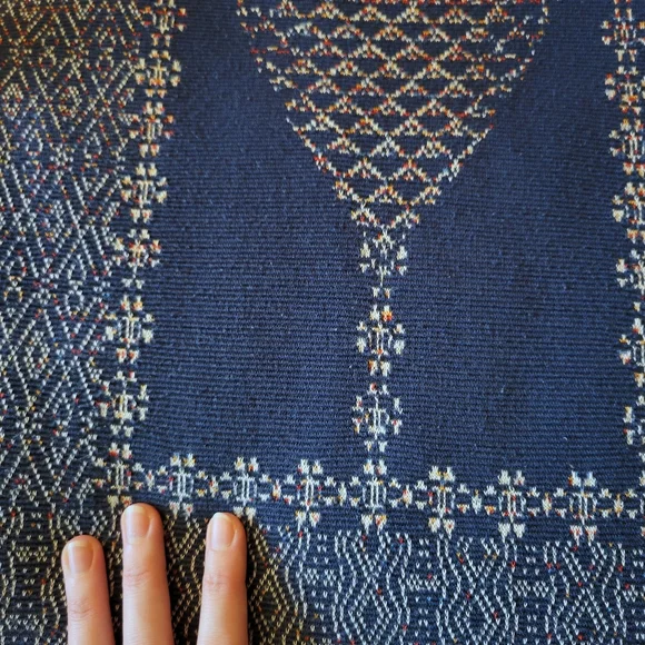 Like New BCBGMAXAZRIA Blue Purple Mini Dress Geo Print Long Sleeve Size Small - Picture 6 of 10